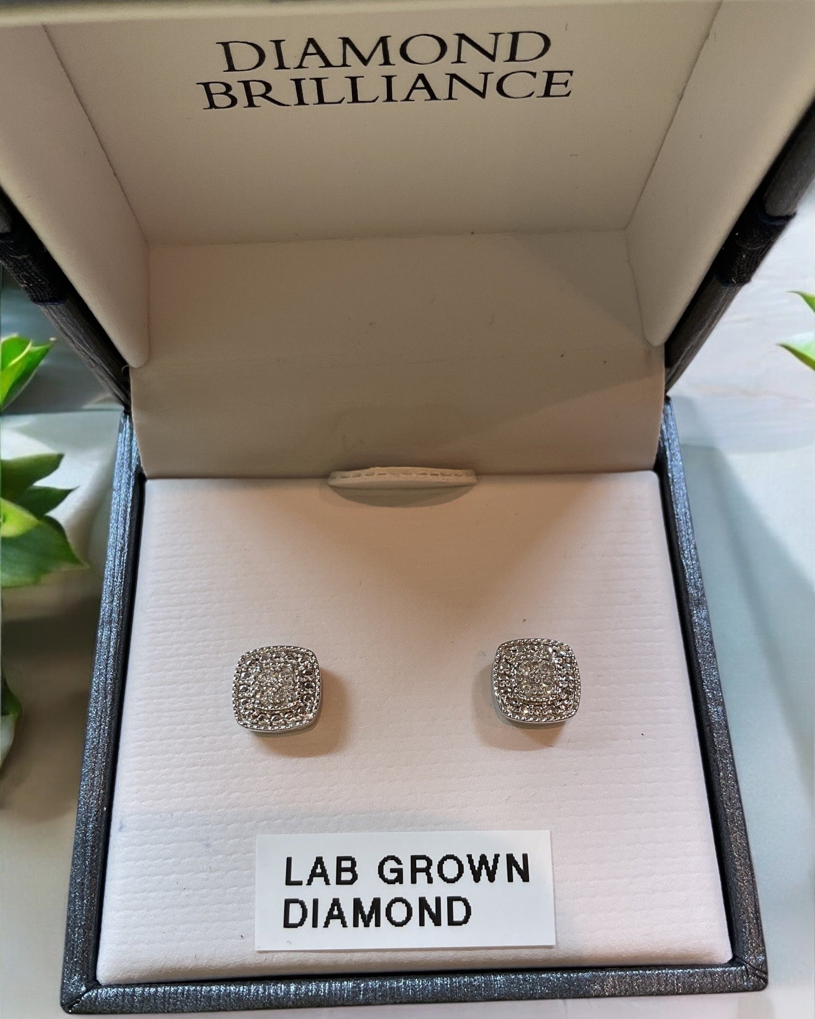 Bling Collection - Moissanite Stud Designer Earrings (Sterling)