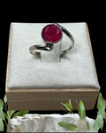 Bling Collection - Ruby Gemstone Ring (Sterling)
