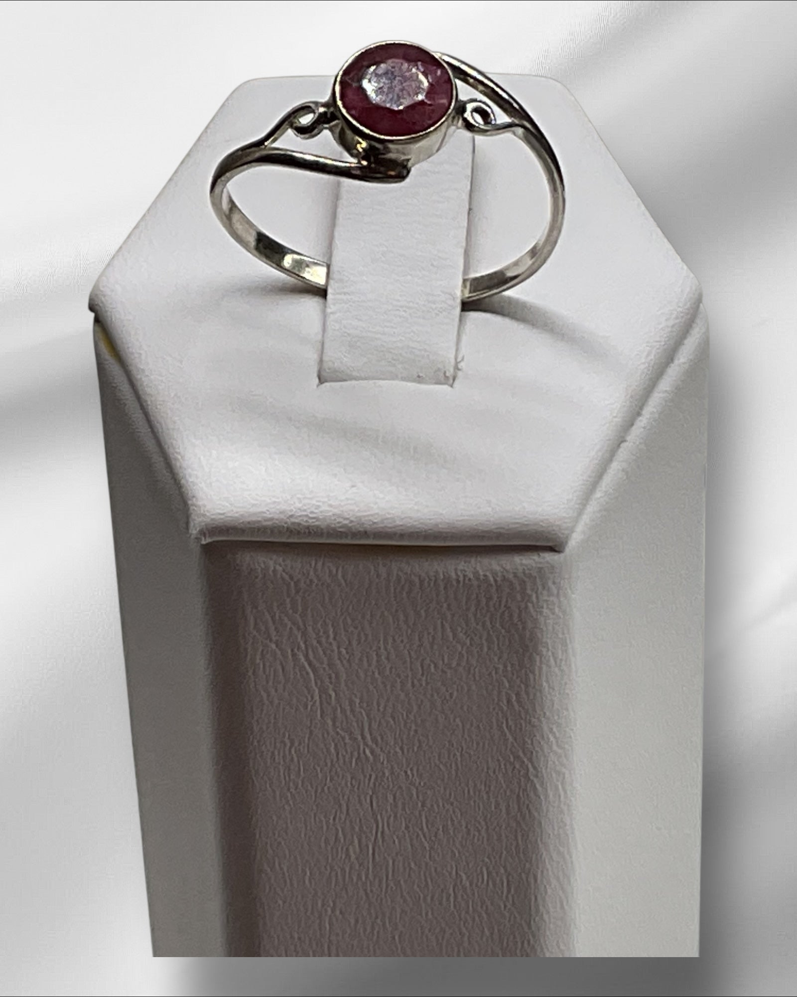 Bling Collection - Ruby Gemstone Ring (Sterling)