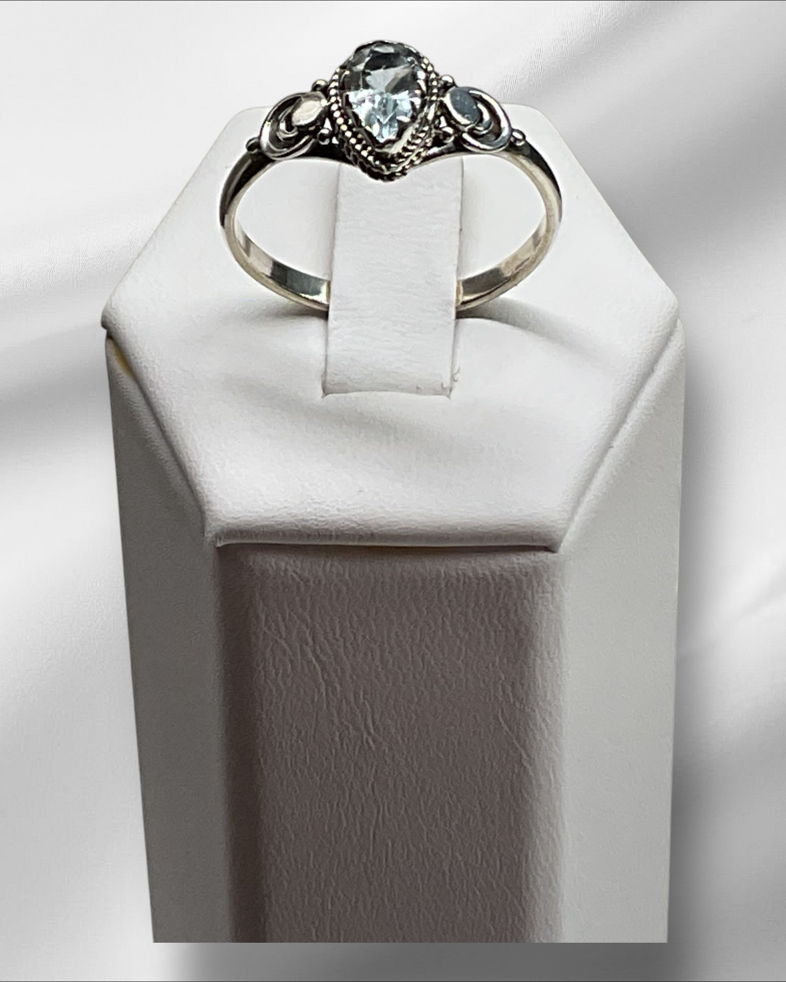 Bling Collection - Blue Topaz Gemstone Ring (Sterling)