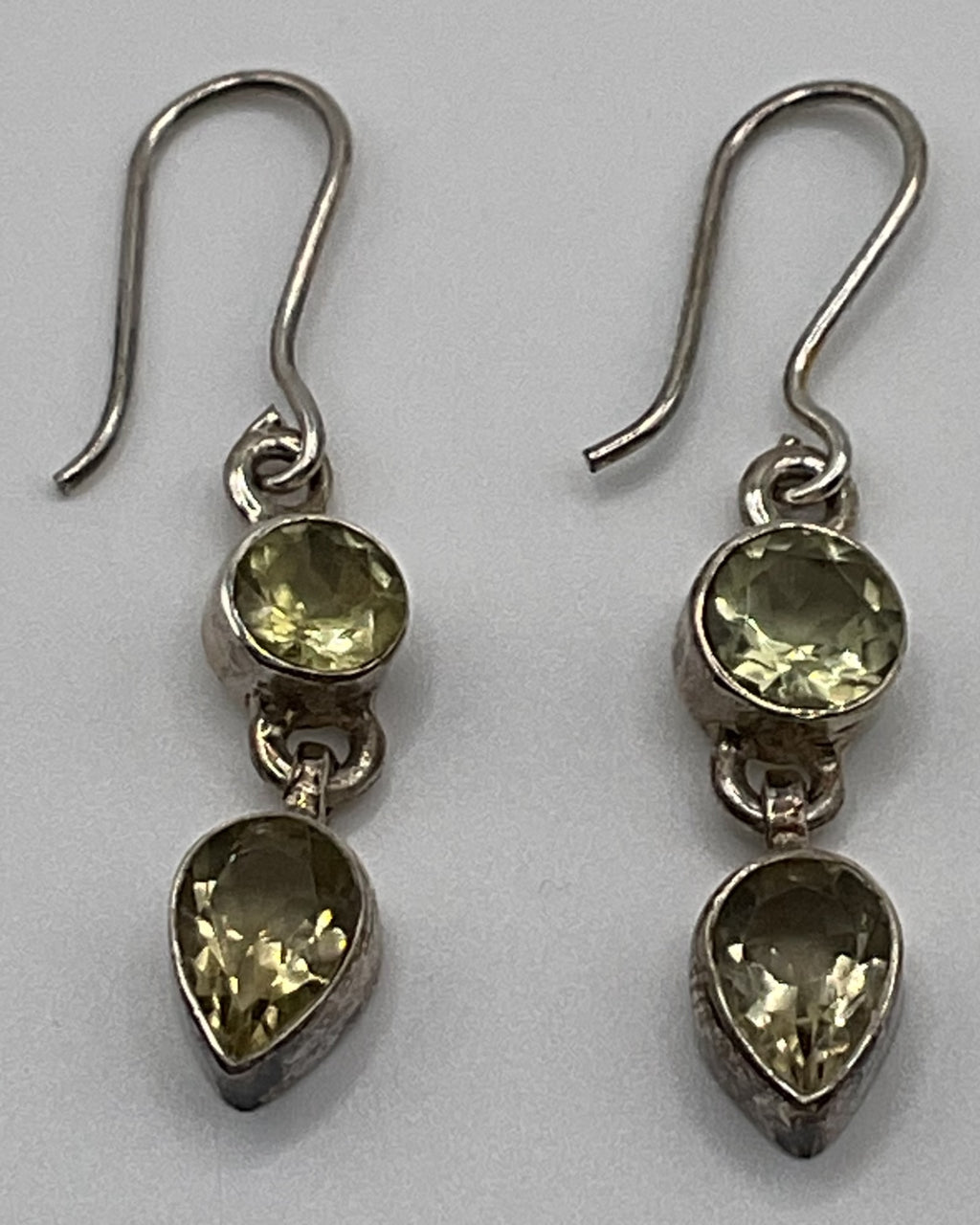Bling Collection - Lemon Quartz Dangle Designer Earrings (Sterling)