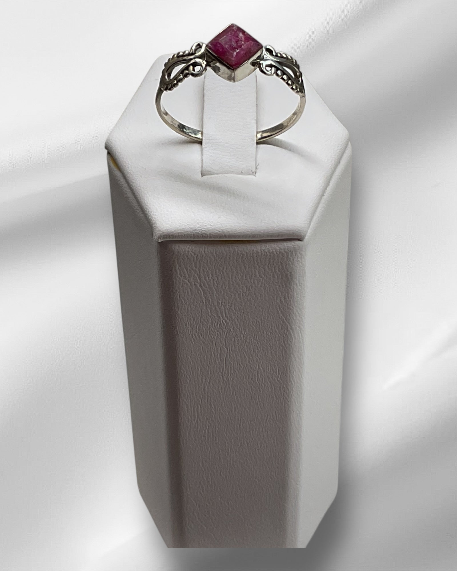 Bling Collection - Ruby Gemstone Ring (Sterling)