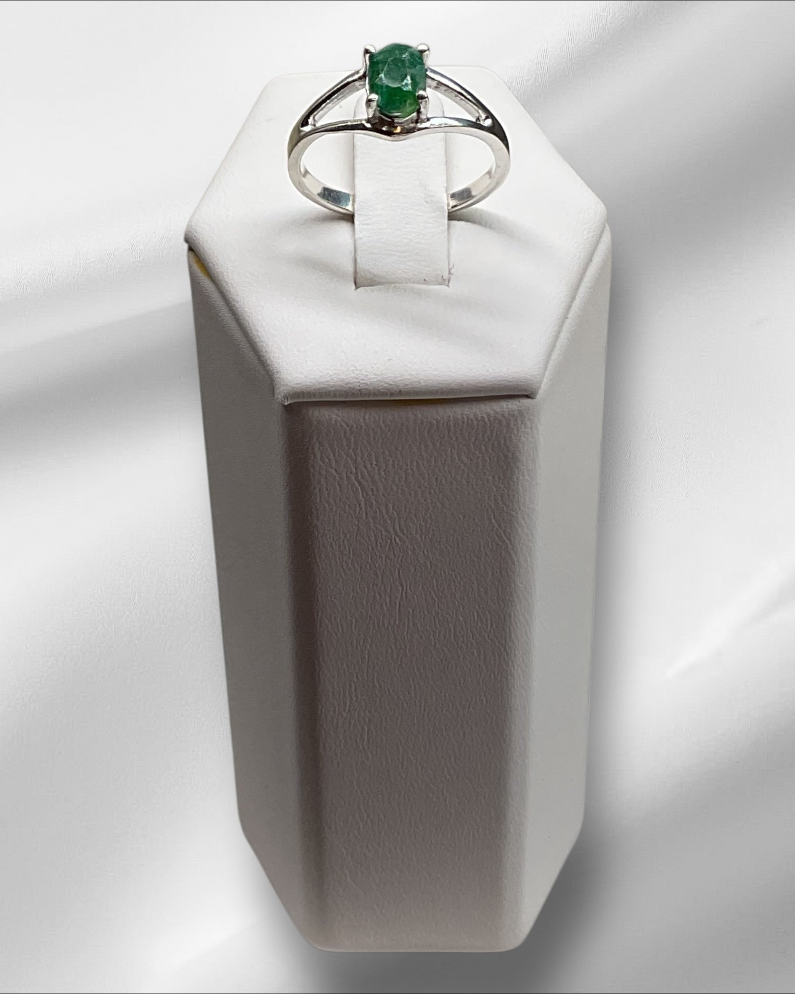 Bling Collection - Emerald Gemstone Ring (Sterling)