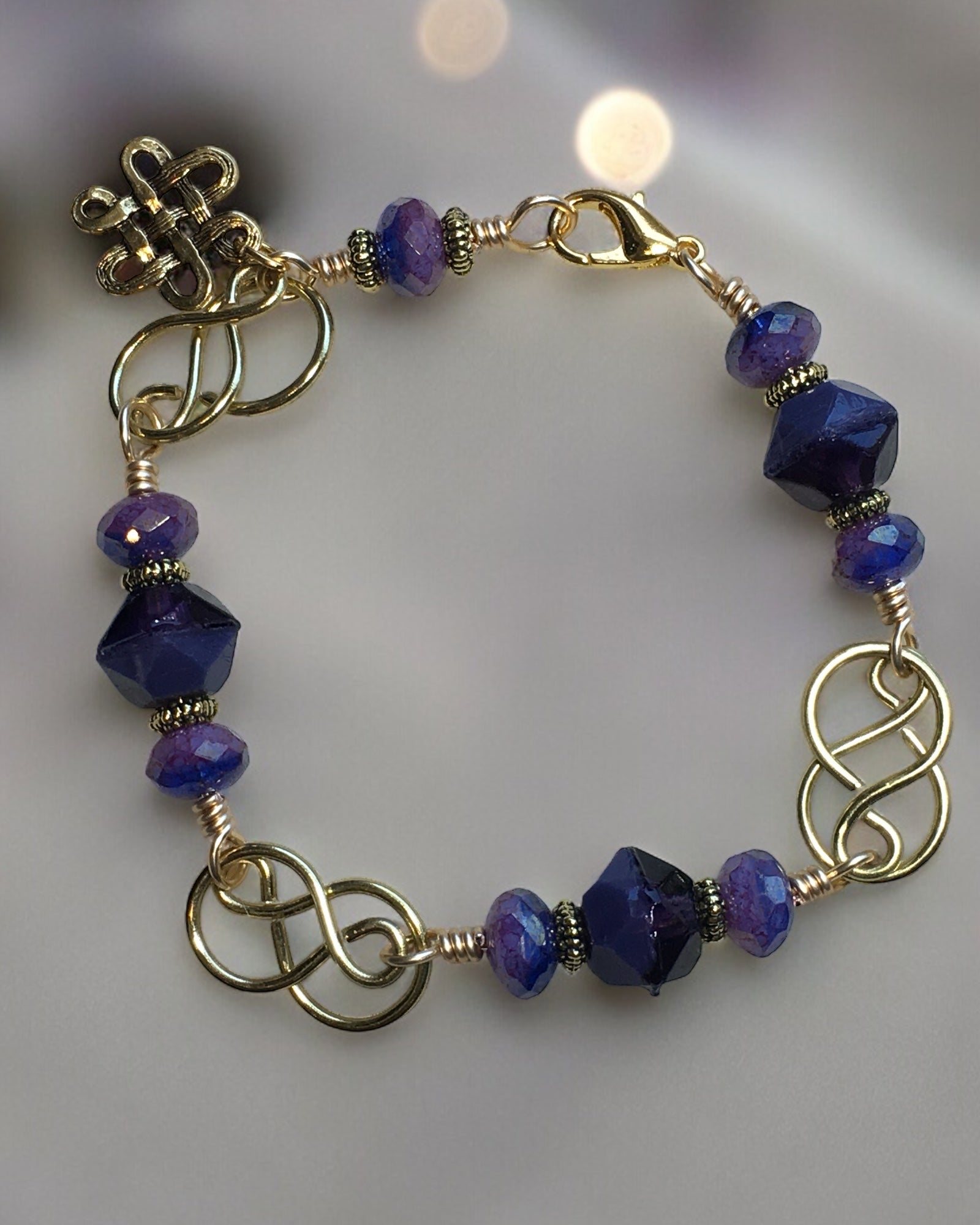 Amethyst Figure 8 Designer Bracelet