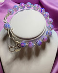 Pink & Purple Glass Wire-Wrapped Designer Bracelet