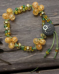 Yellow Crackle & Gold Bracelet