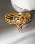 Gold Wire Wrapped Heart Ring (Size 9-1/2)