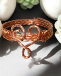 Copper Heart Wire Wrapped Ring (Size 7.5)