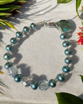 Blue Pearl & Crystal Bracelet