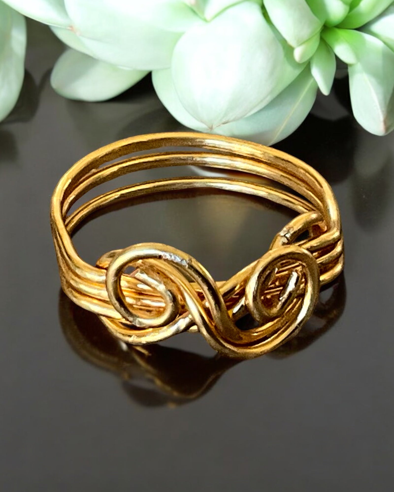 Gold Infinity Wire Wrapped Ring (Size 6)