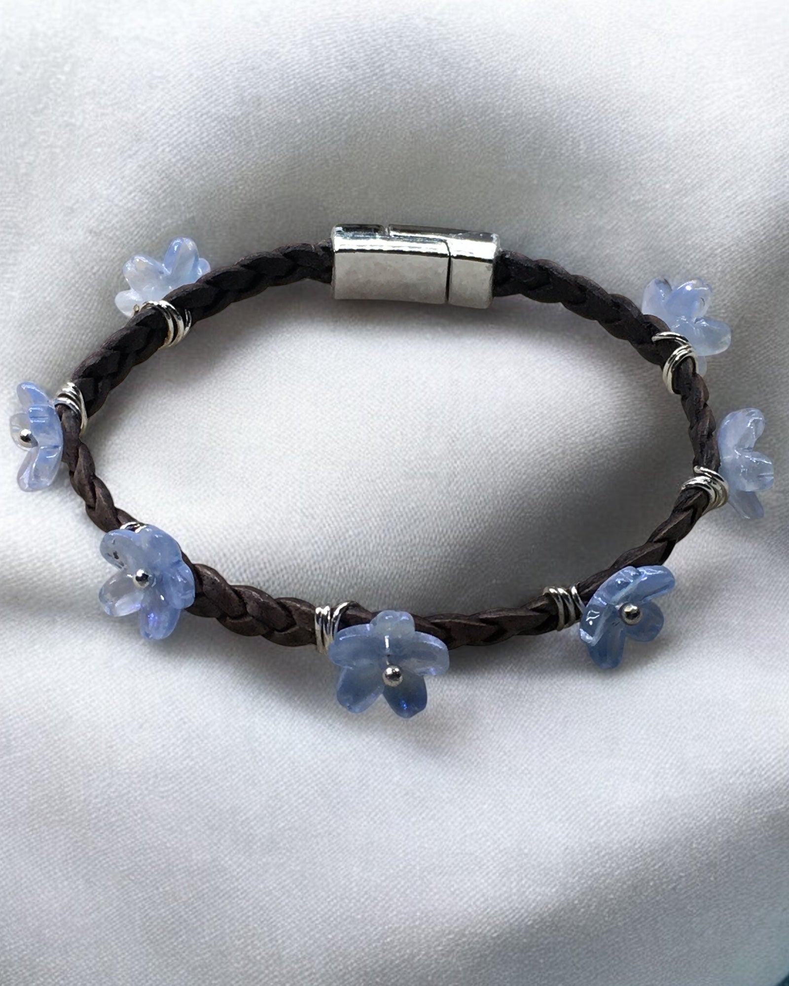 Slate Braided Leather Bracelet