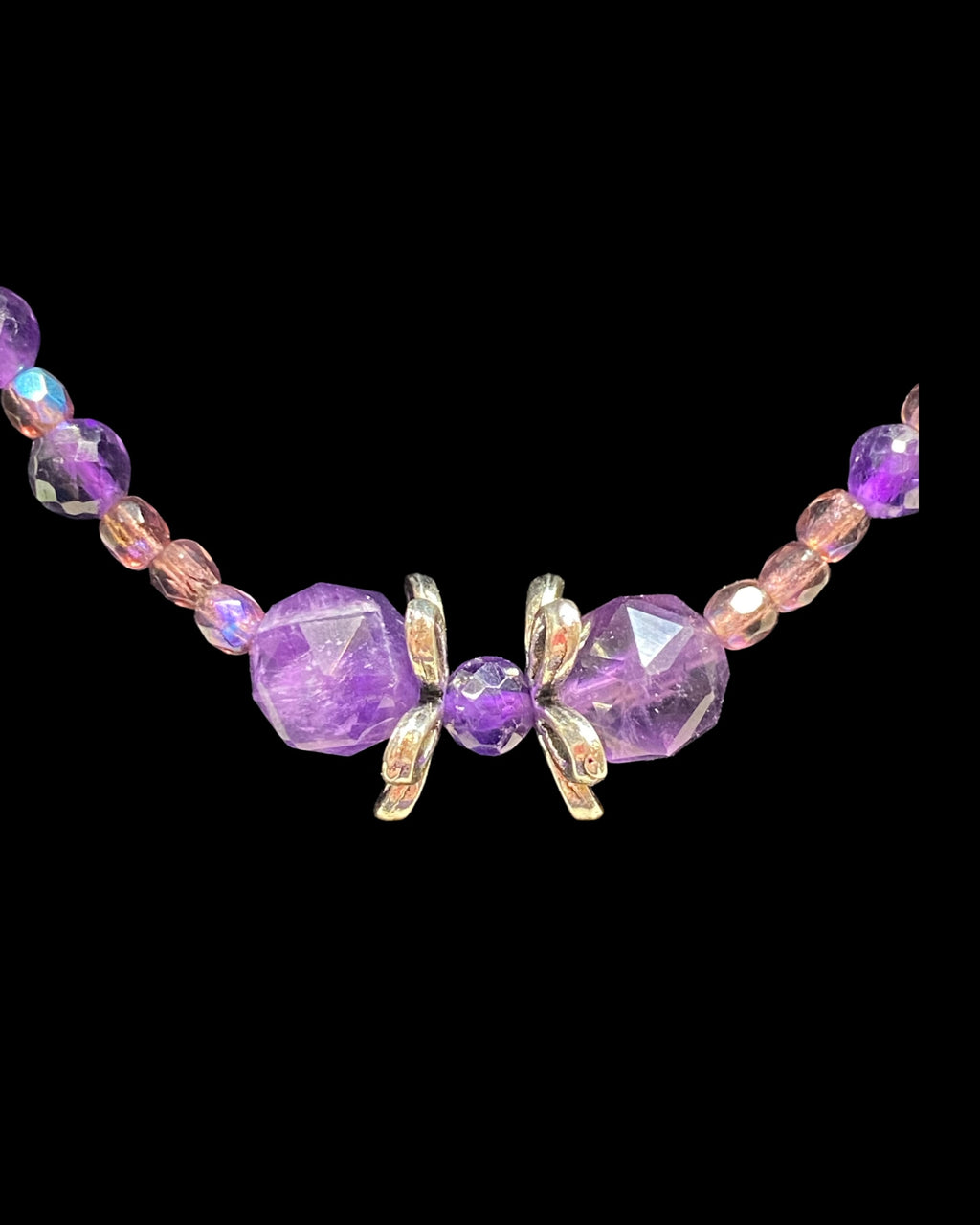 Amethyst & Ametrine Silver Dainty Bracelet