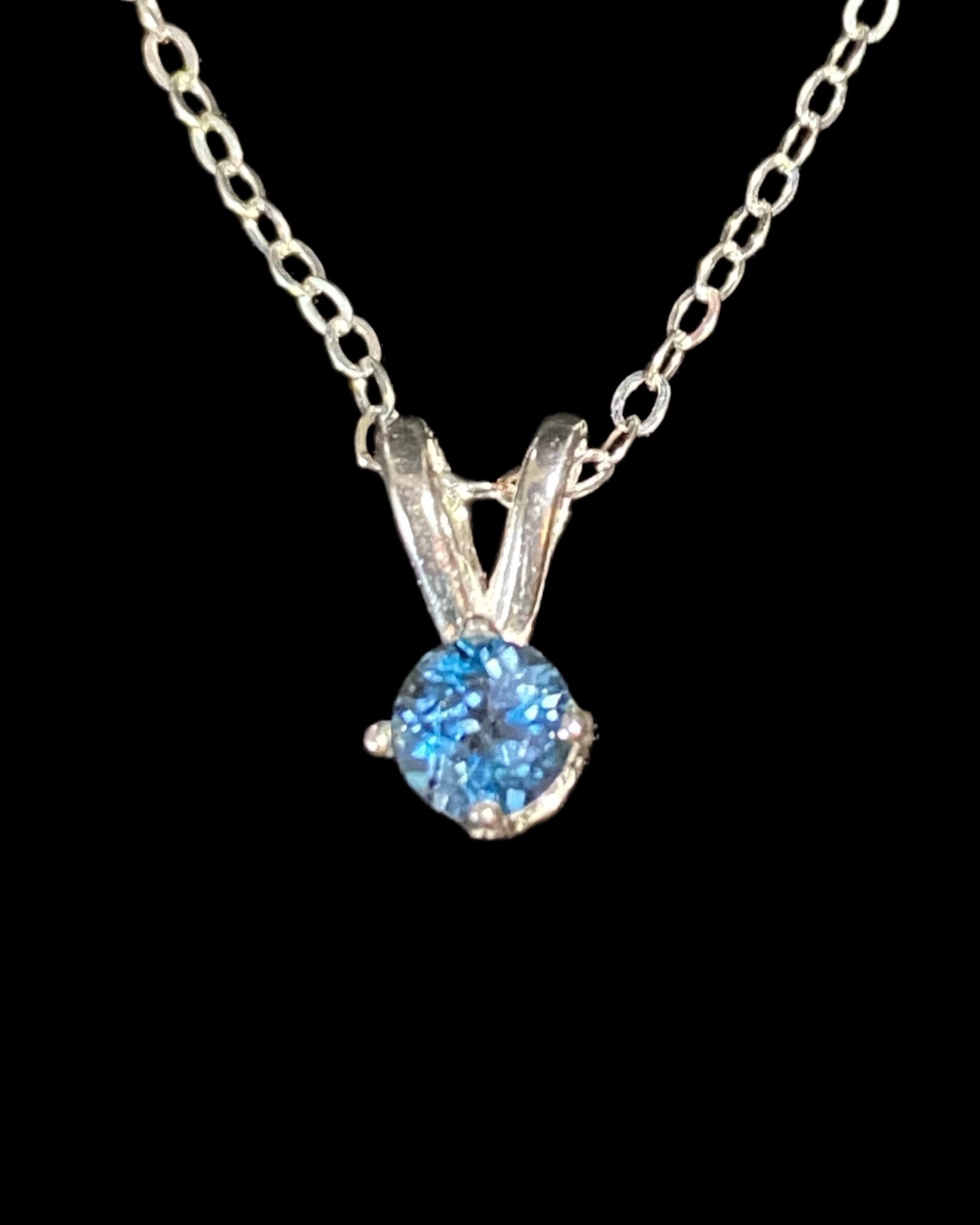 Affordable Luxury Collection - Blue Topaz Dainty Necklace (Sterling)
