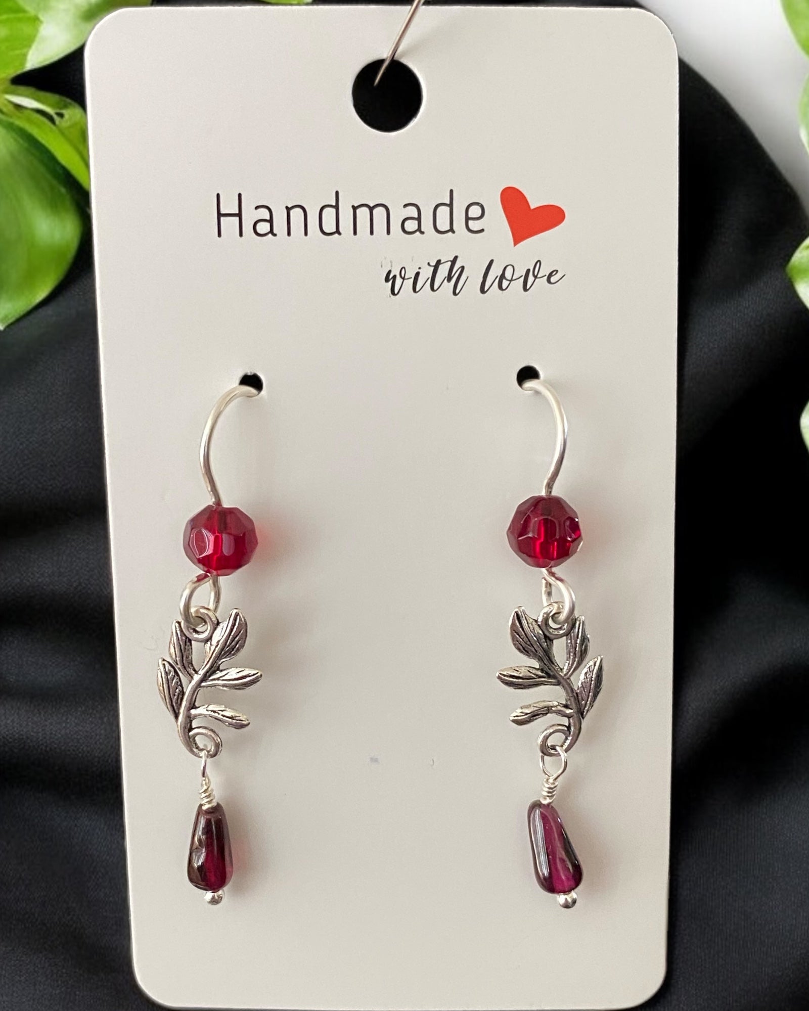 Garnet Designer Earring