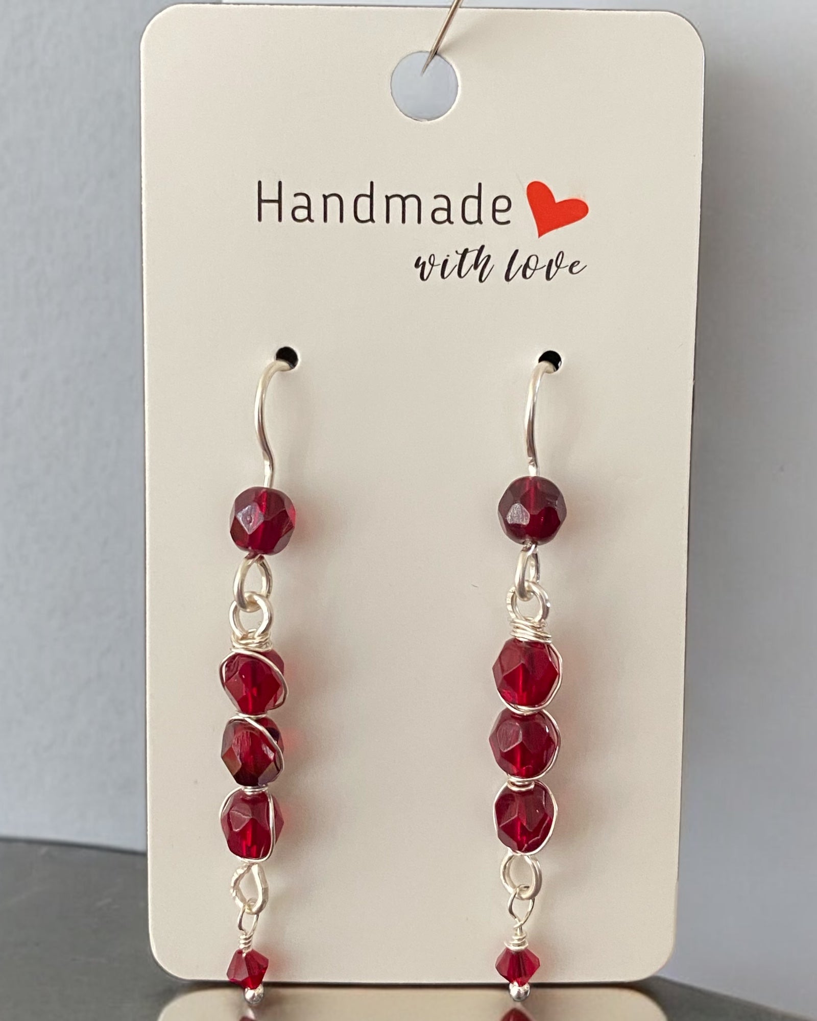 Garnet Designer Earring