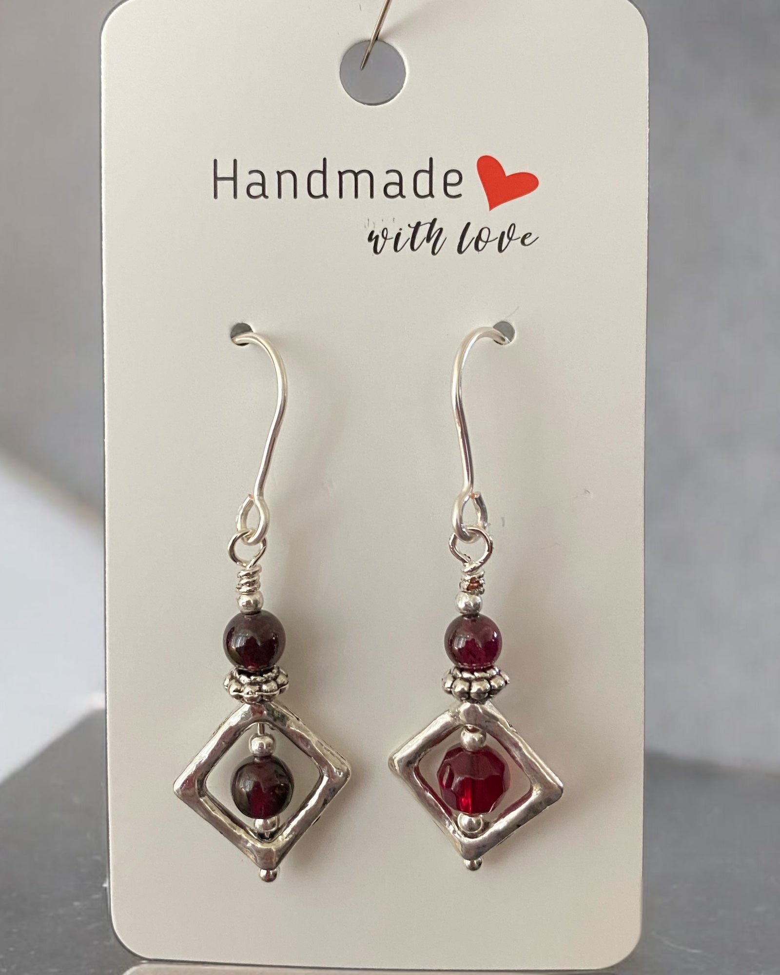Garnet Designer Earring