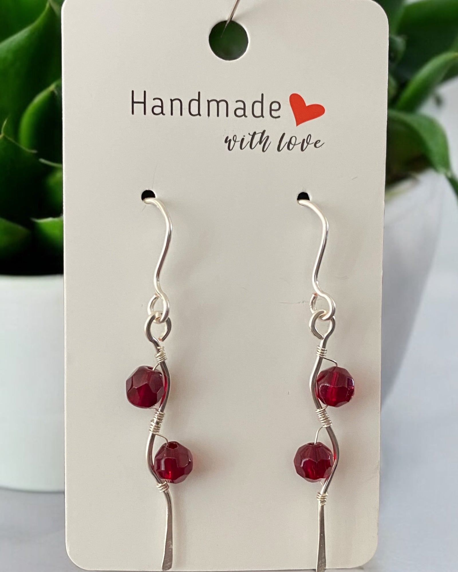 Garnet Designer Earring