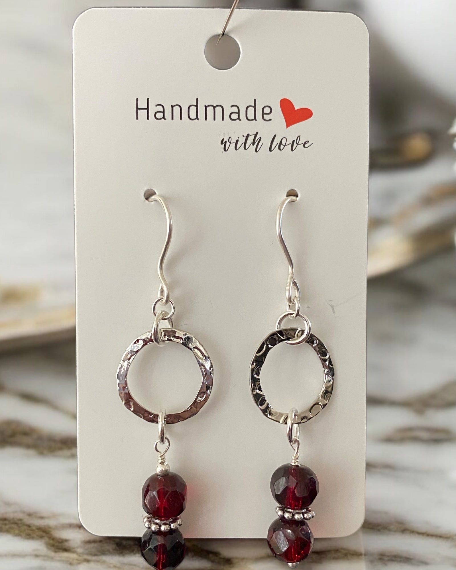 Garnet Designer Earring