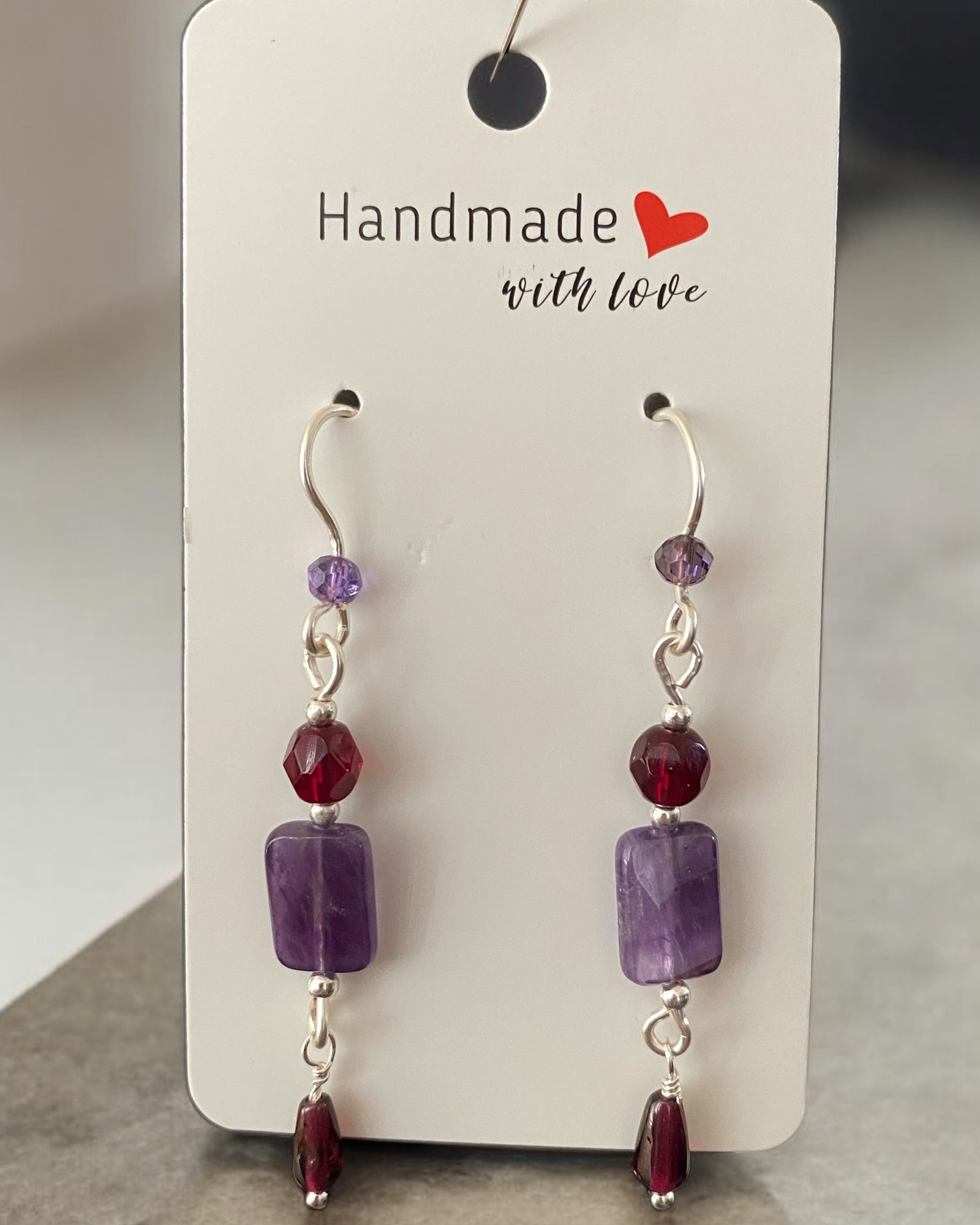 Garnet Designer Earring