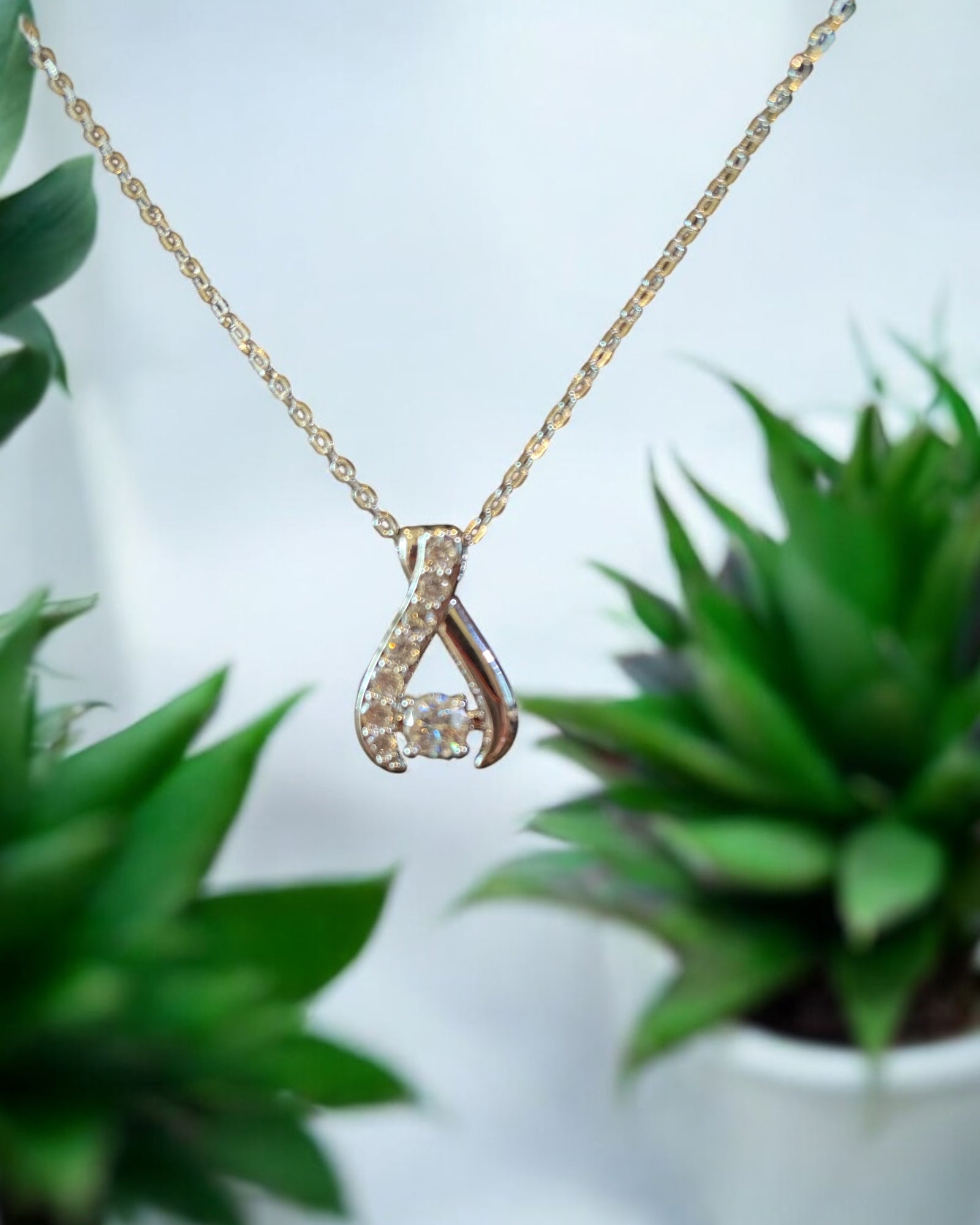 Bling Collection - Dainty Moissanite Necklace (Sterling)