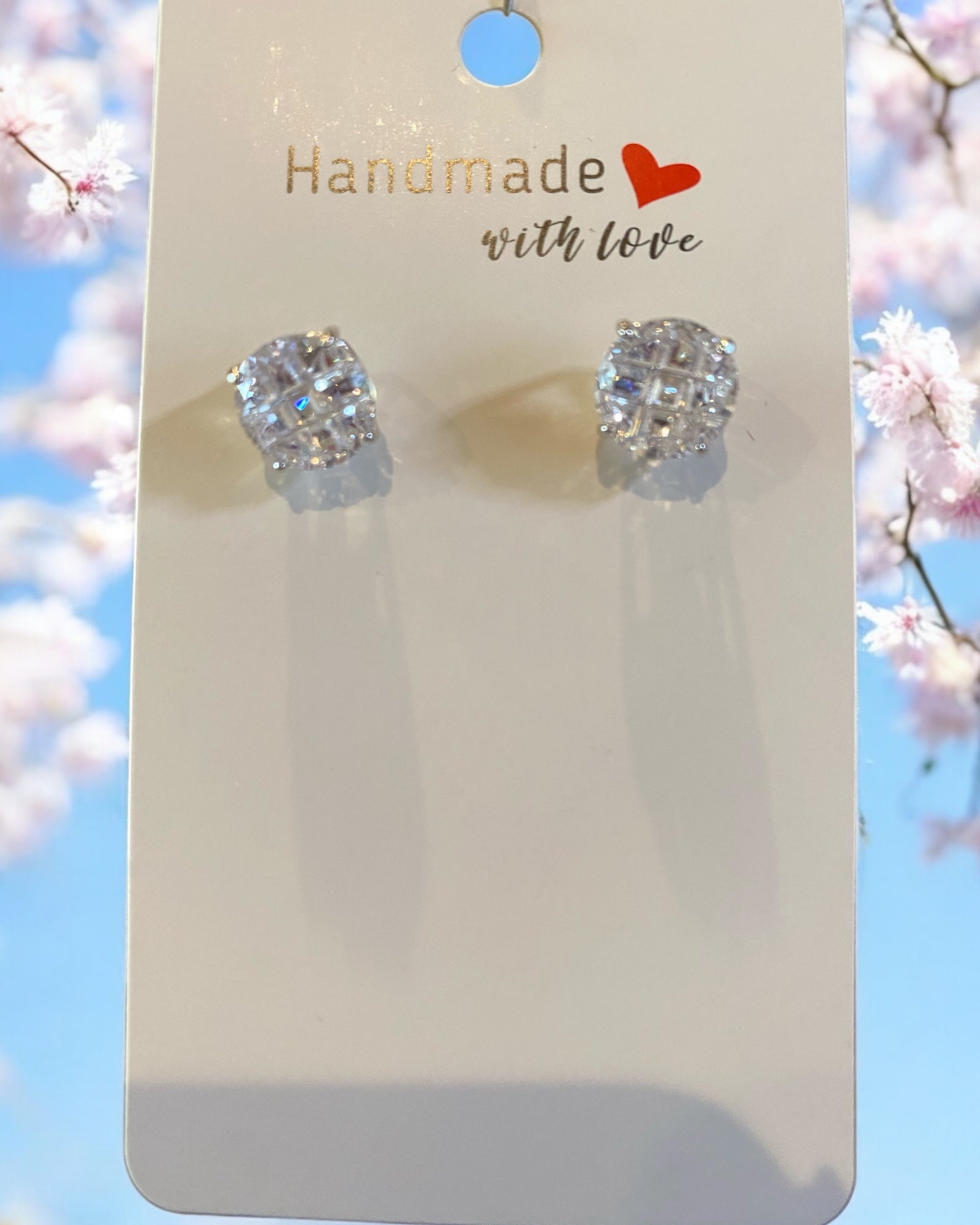 Bling Collection - Moissanite Stud Designer Earrings (Sterling)