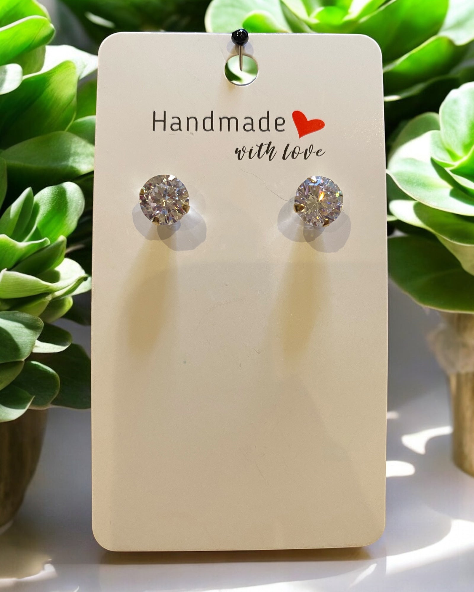 Bling Collection - Moissanite Stud Designer Earrings (Sterling)