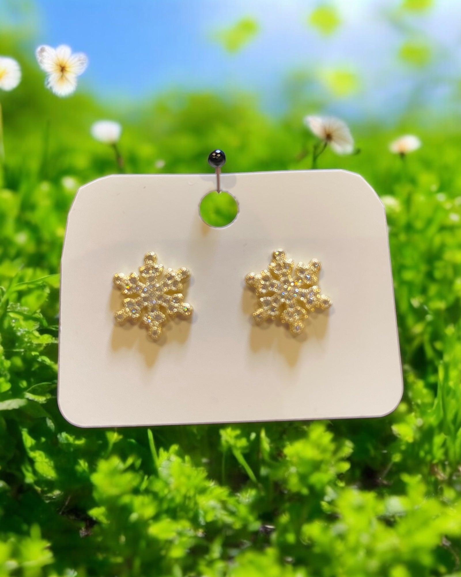 Bling Collection - Moissanite Stud Designer Earrings (Sterling)