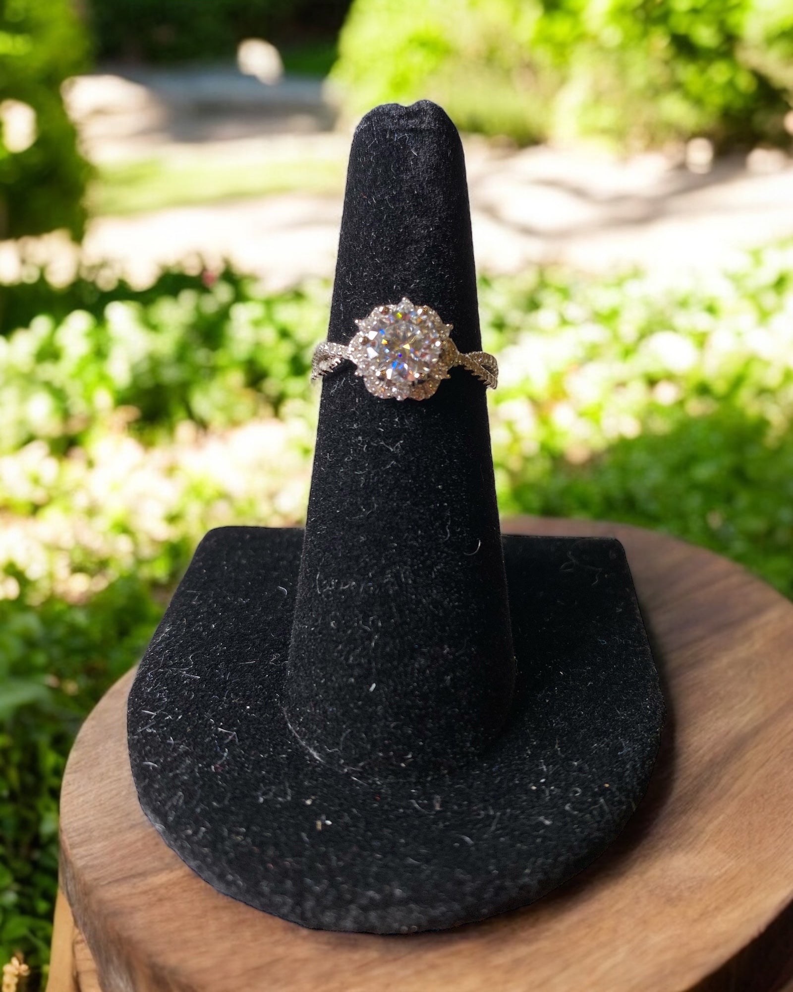 Bling Collection - Moissanite Solitaire Ring (Sterling)