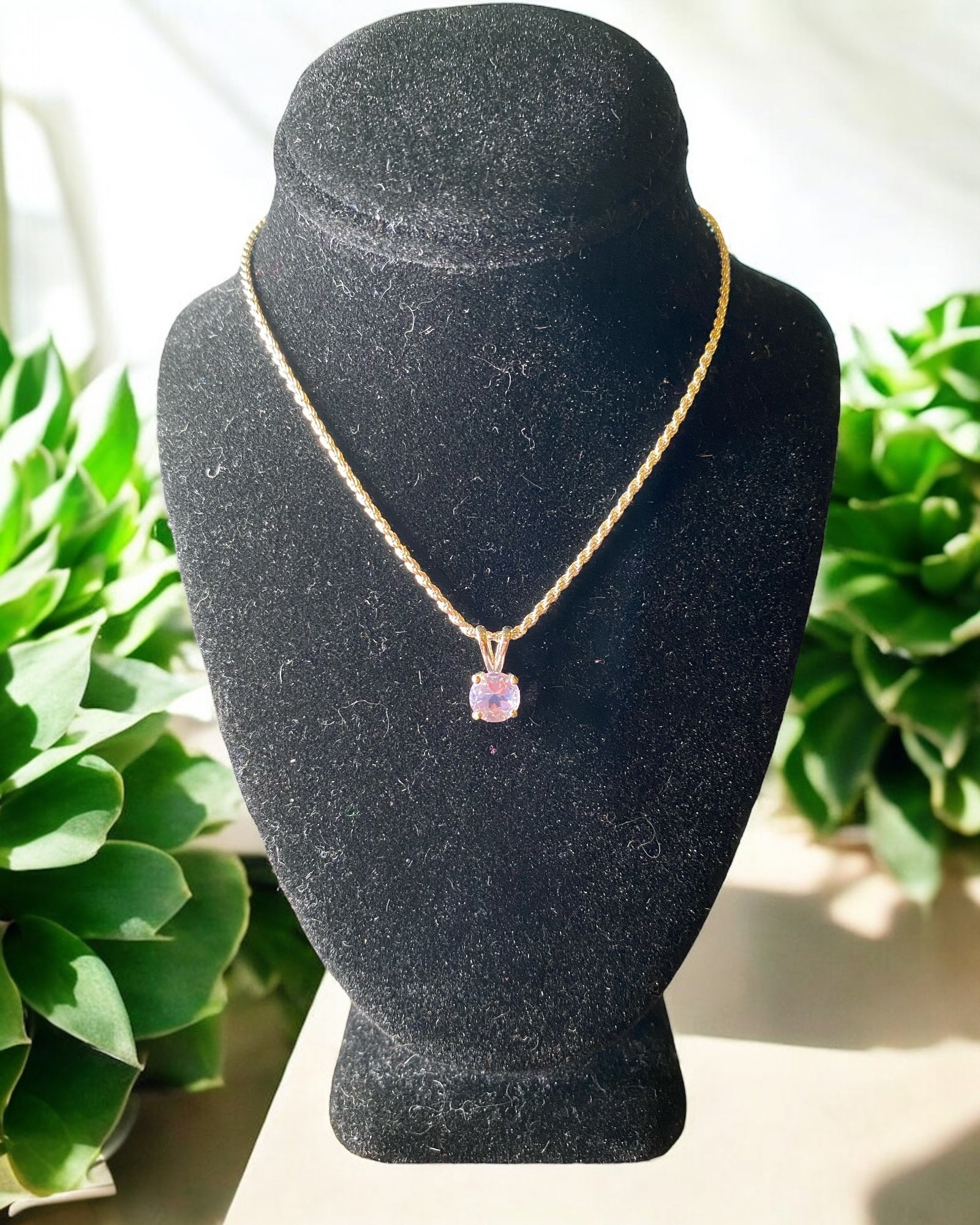 Affordable Luxury Collection - Blue Topaz Dainty Necklace (Sterling)