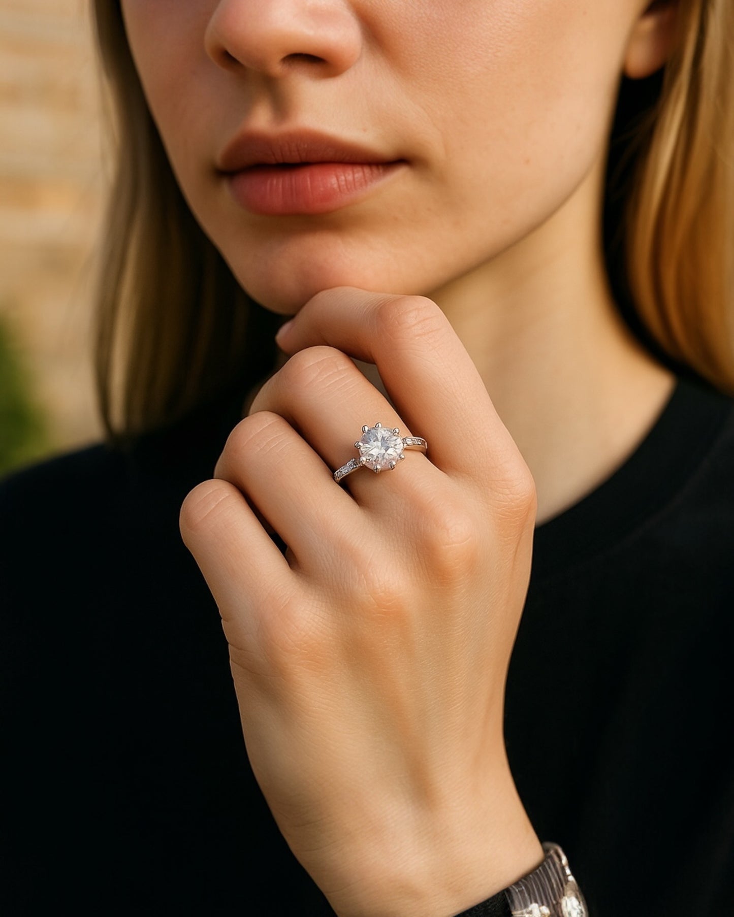 Bling Collection - Solitaire Ring (Cubic Zirconia)