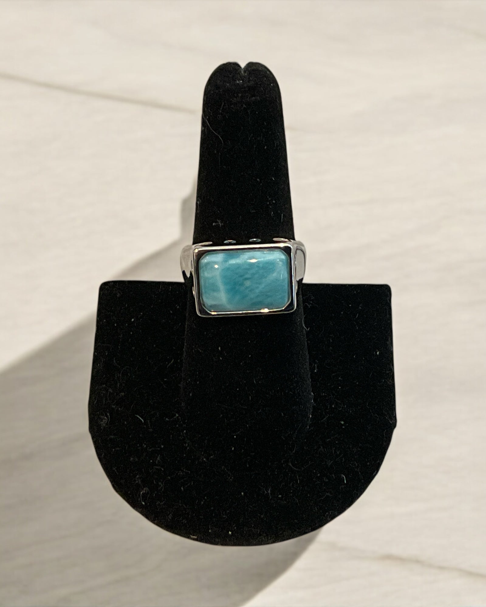 Bling Collection - Larimar Gemstone Ring (Sterling)