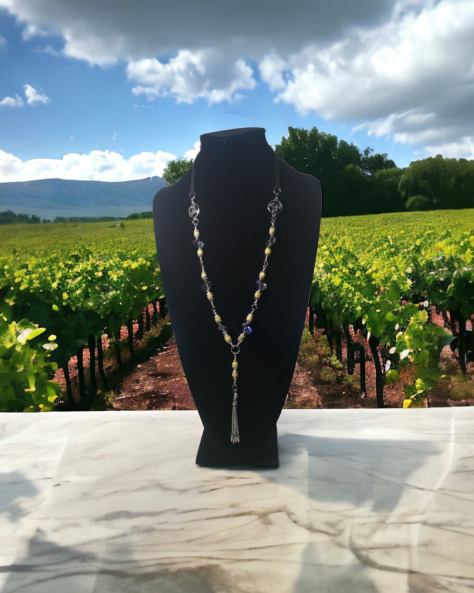 Labradorite and Czech Glass Necklace