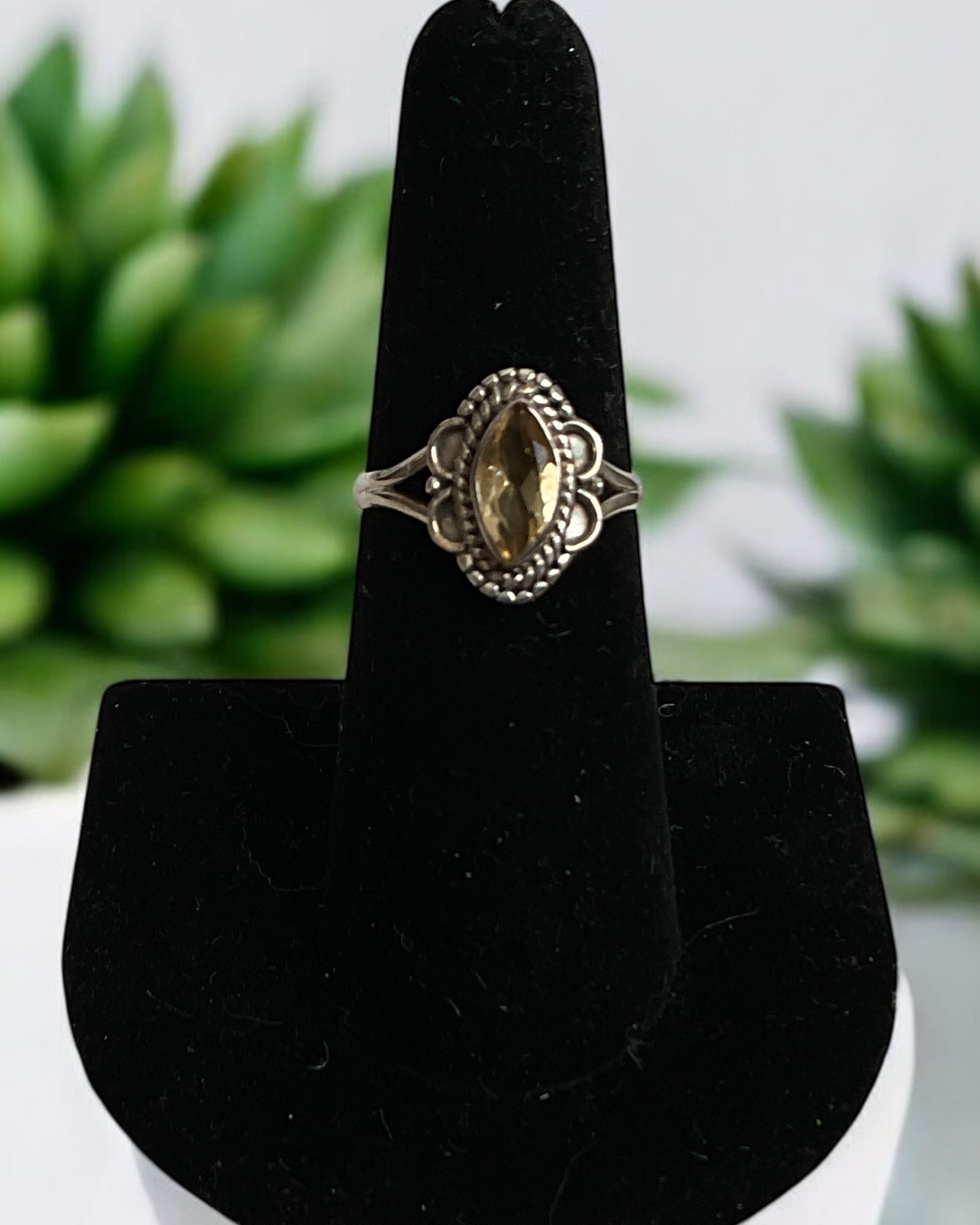 Bling Collection - Citrine Gemstone Ring (Sterling)