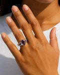 Affordable Luxury Collection - Amethyst & Topaz Gemstone Ring (Sterling)