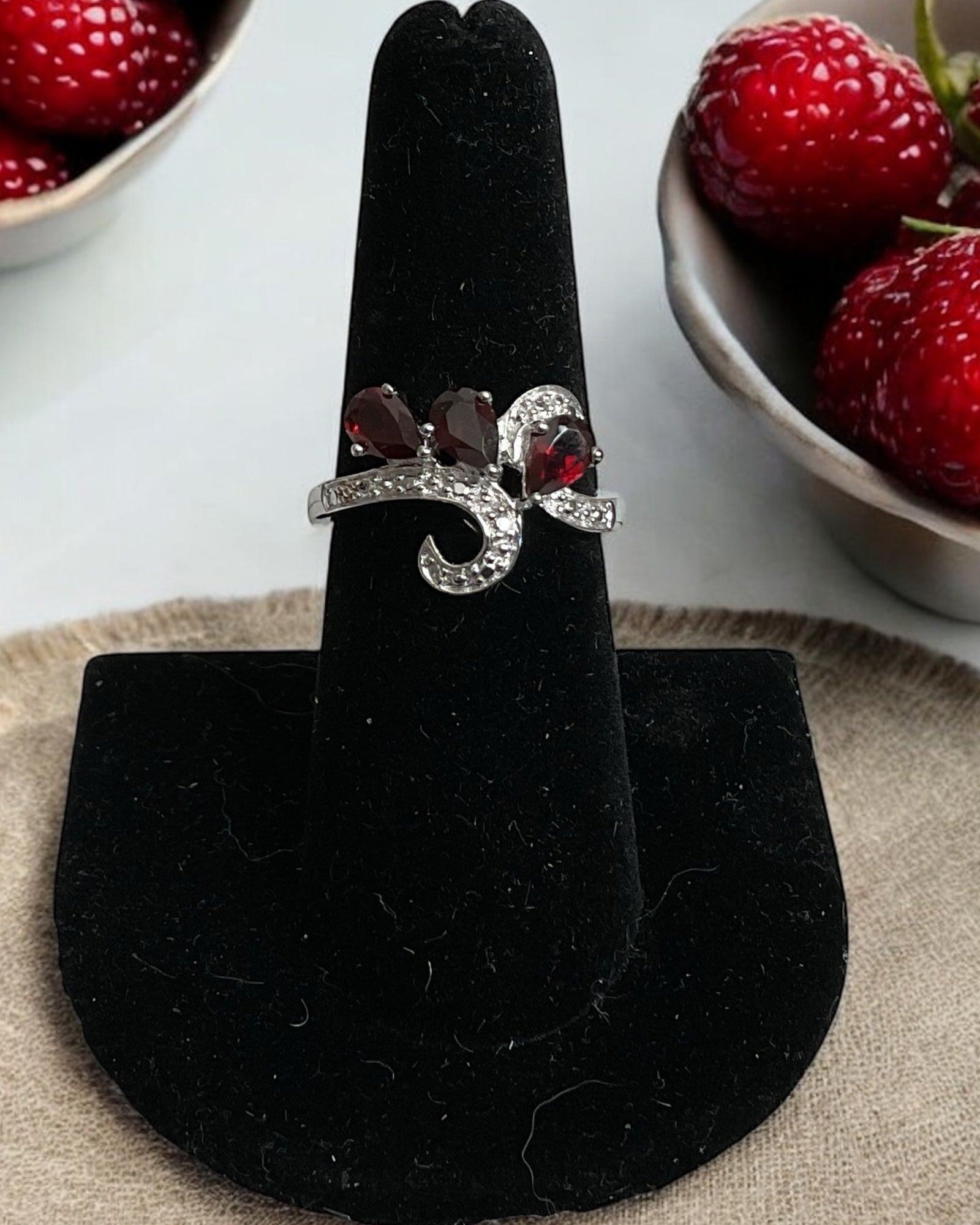 Affordable Luxury Collection - Garnet Gemstone Ring (Sterling)