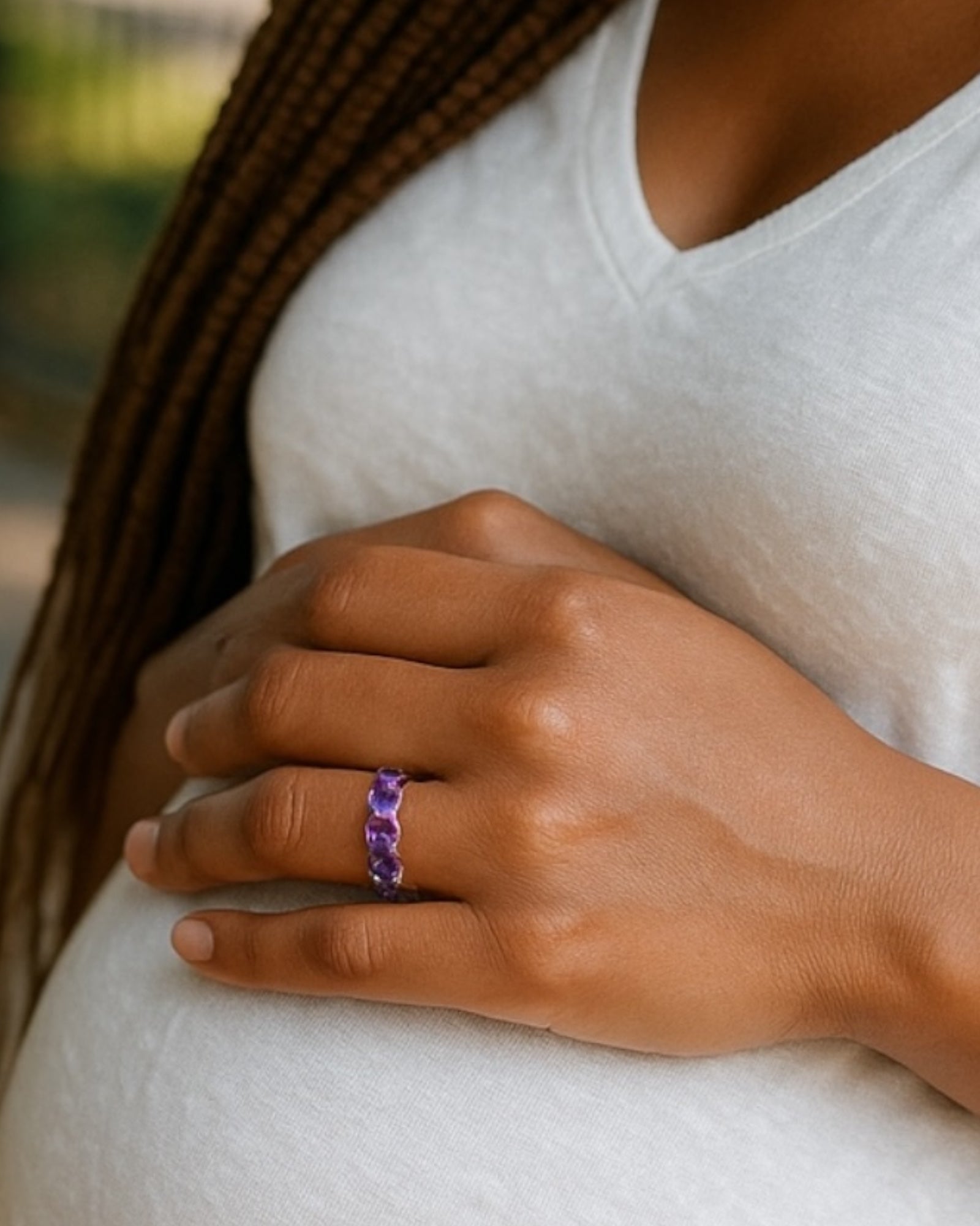 Affordable Luxury Collection - Amethyst Gemstone Ring (Sterling)