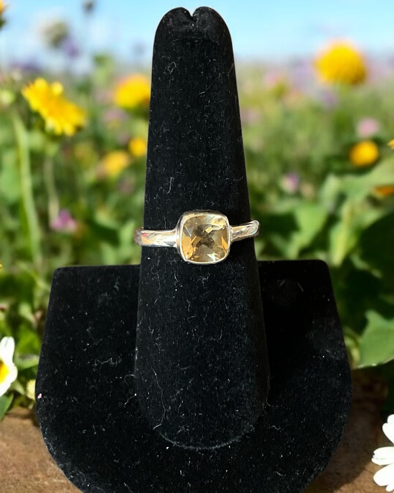 Bling Collection - Citrine Gemstone Ring (Sterling)