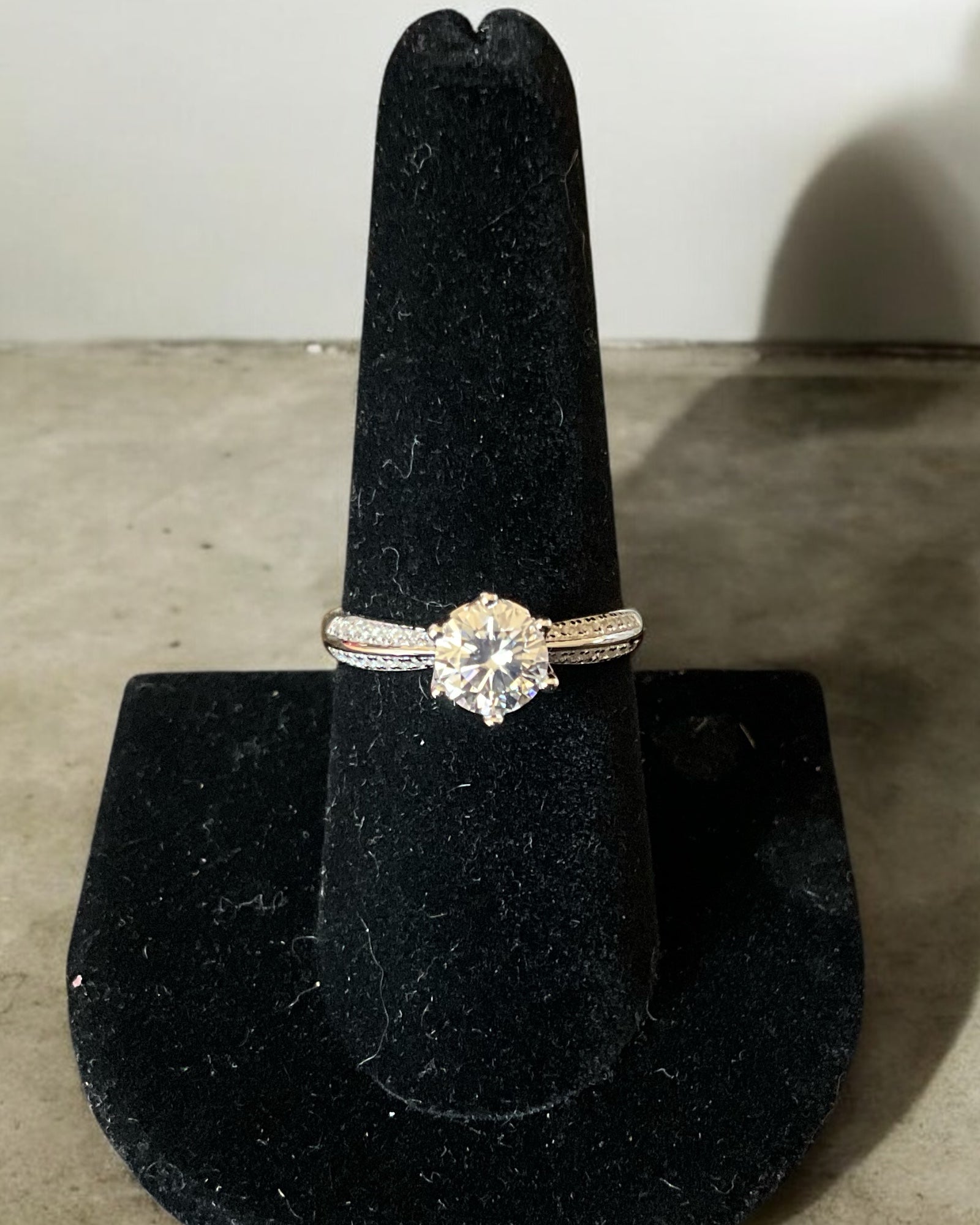 Bling Collection - Moissanite Engagement/Wedding Ring (Sterling)