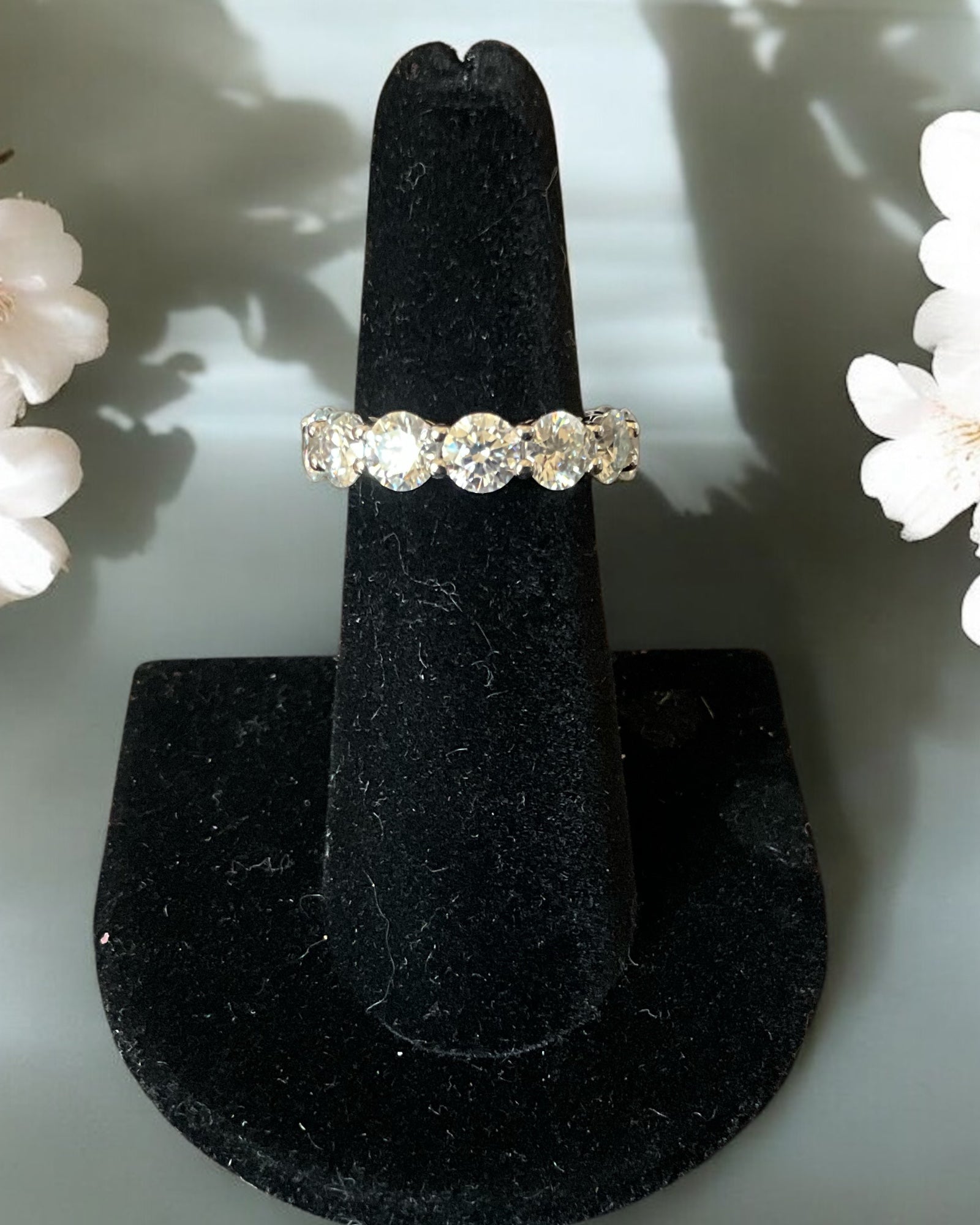 Bling Collection - Moissanite Eternity Ring (Sterling)