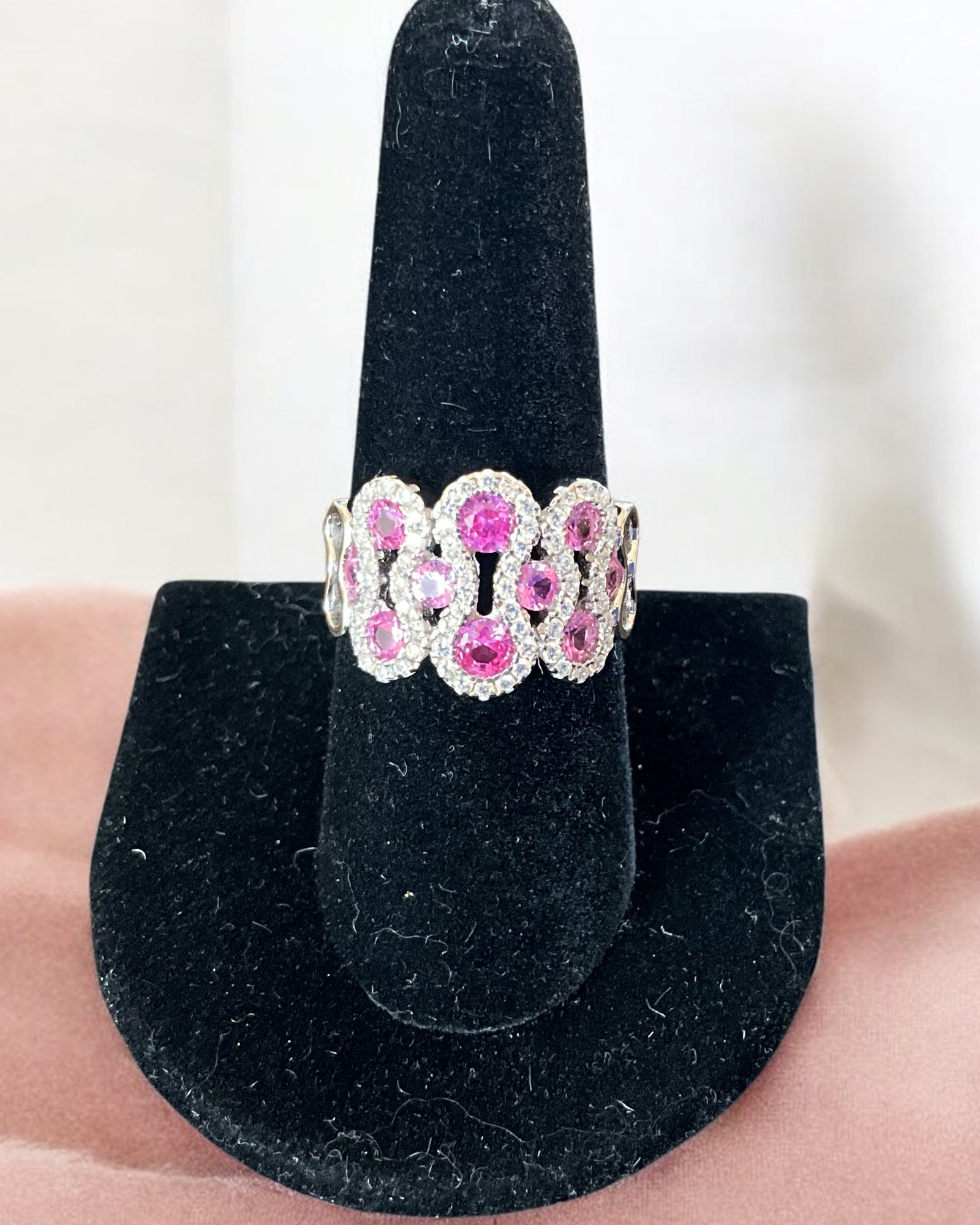 Bling Collection - Pink Sapphire Gemstone Ring (Sterling)