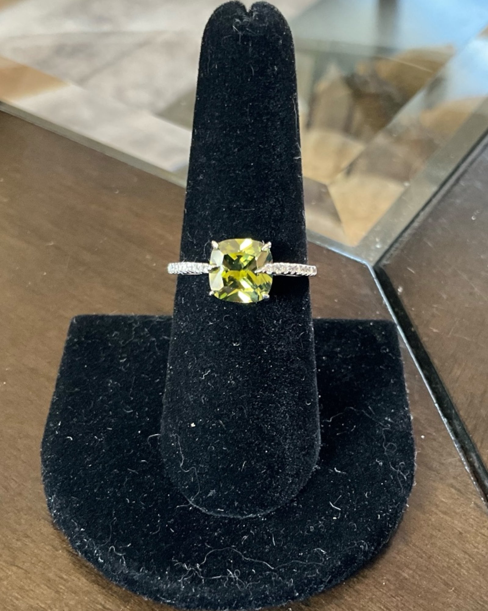 Bling Collection - Peridot Gemstone Ring (Sterling)