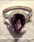 Bling Collection - Amethyst Gemstone Ring (Sterling)