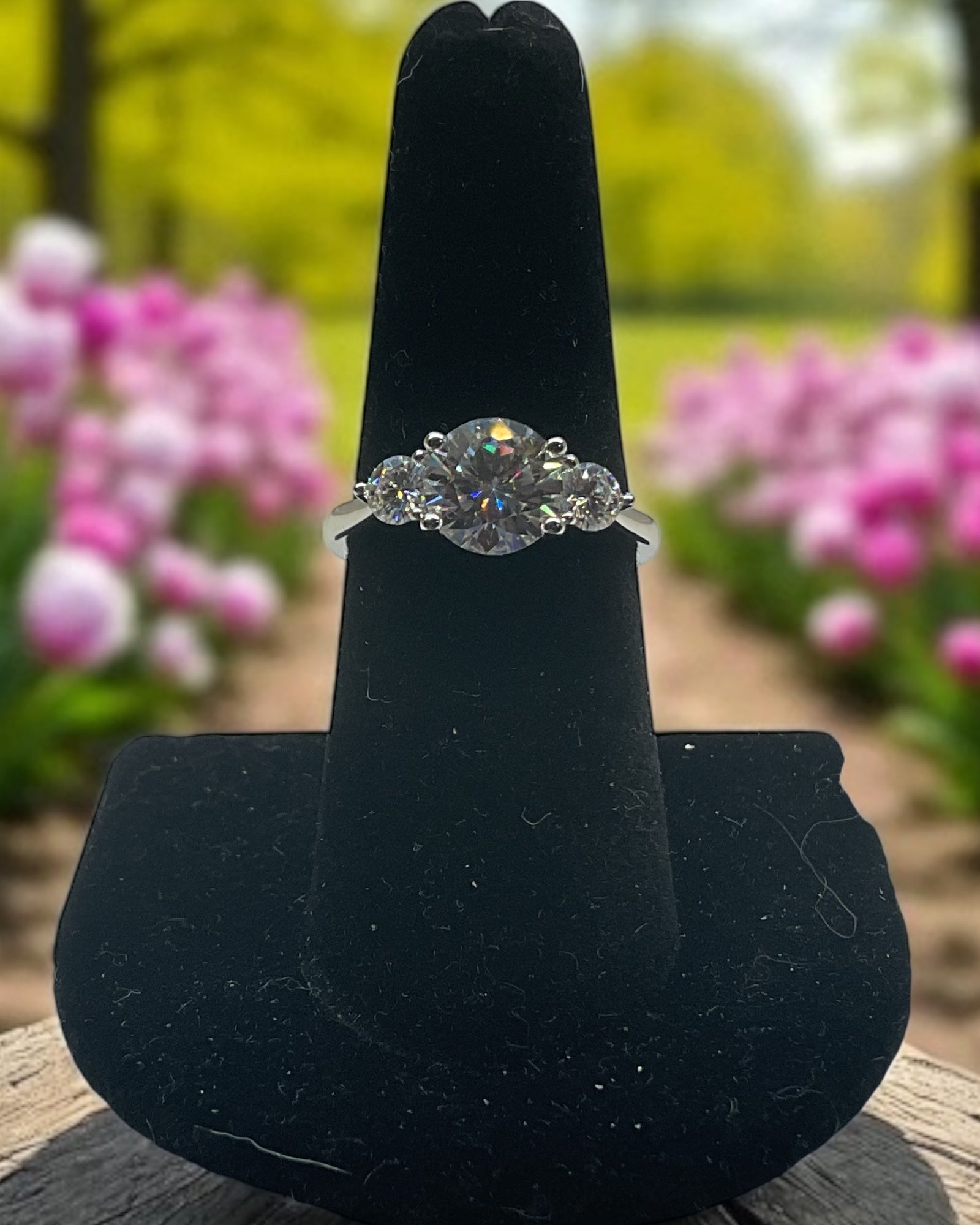 Bling Collection - Moissanite Solitaire Ring (Sterling)