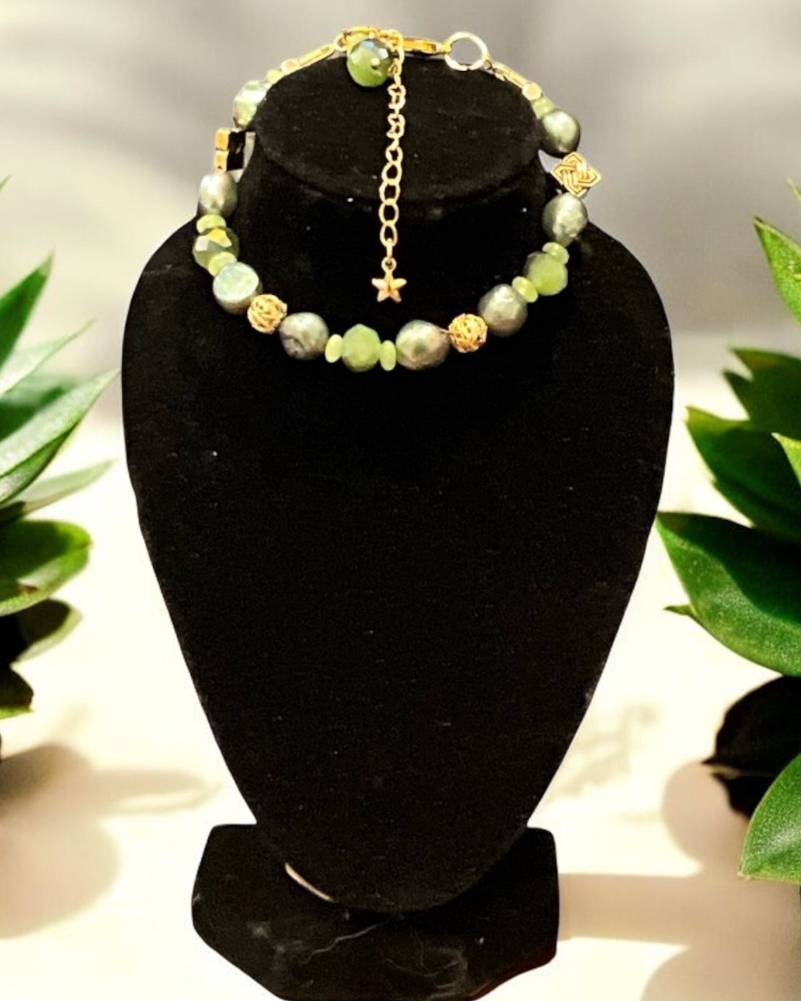 Fresh Water Pearls & Czech Glass Bracelet