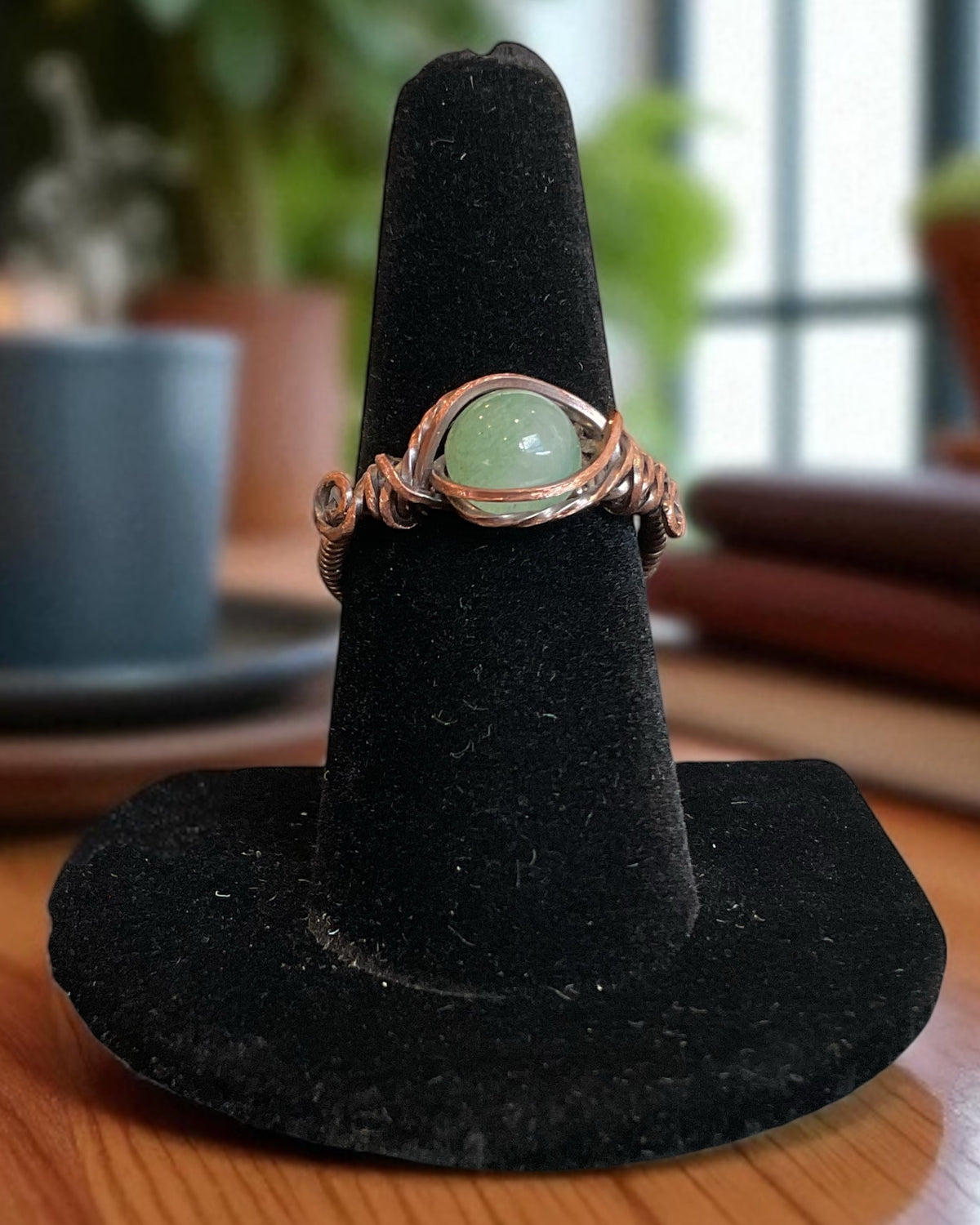Jade Wire Wrapped Ring