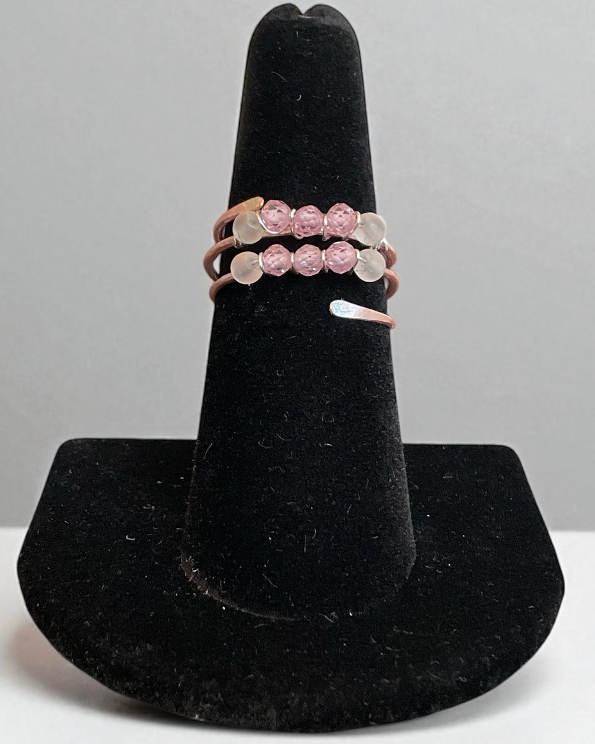 Rose Quartz Wire Wrapped Ring