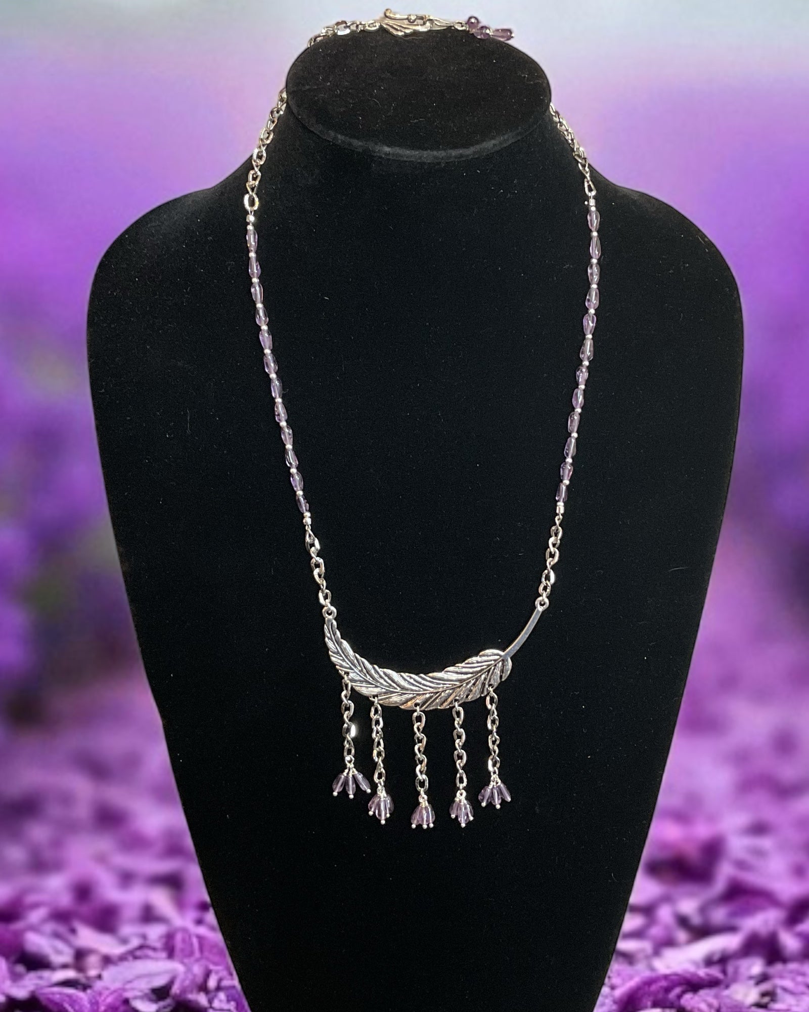 Amethyst and Czech Glass Necklace