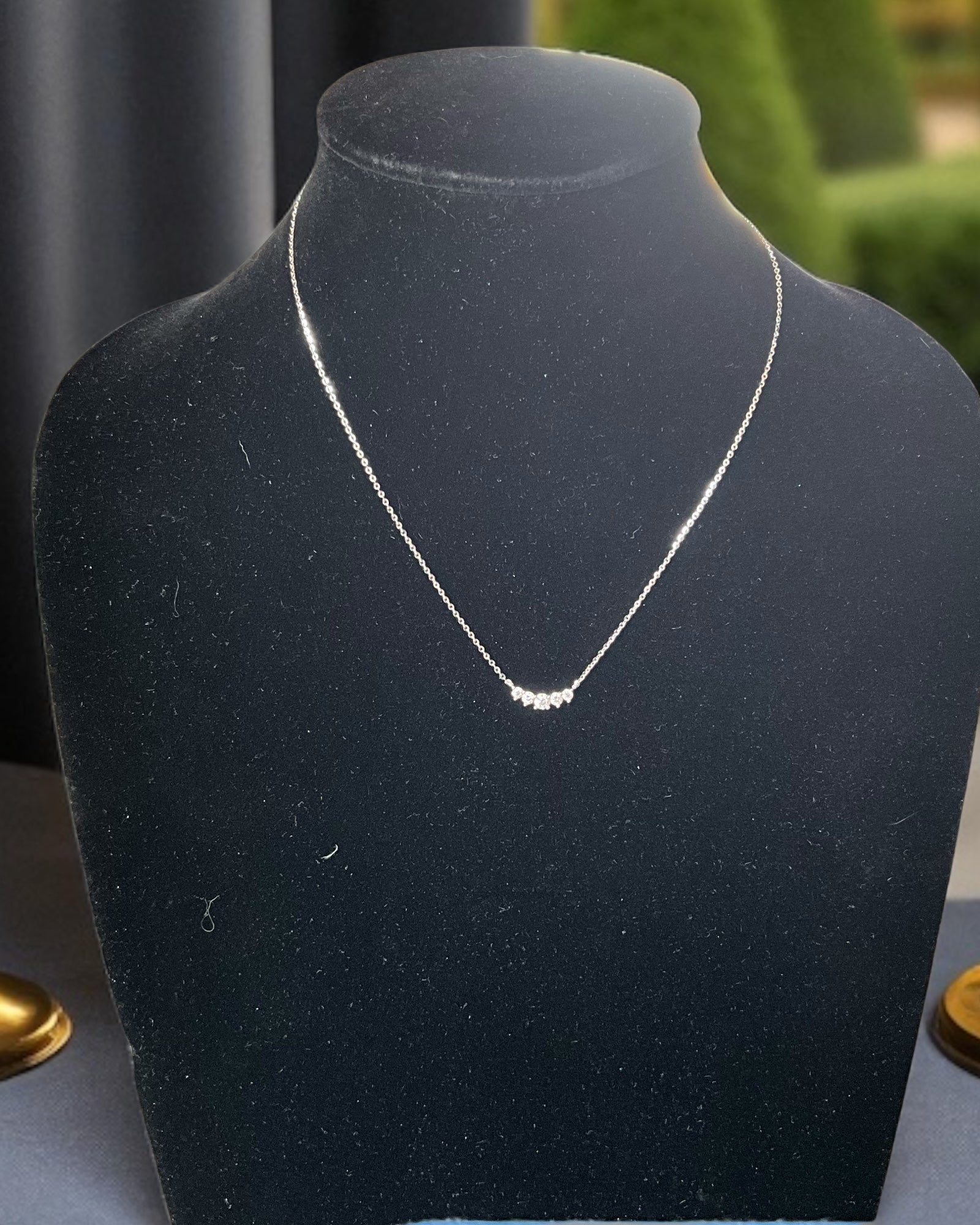 Bling Collection - Dainty Moissanite Necklace (Sterling)