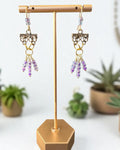 Purple Glass Casual Earrings