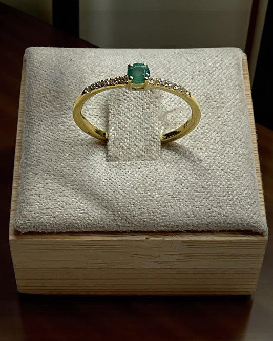 Bling Collection - Ring (Emerald & Diamond)